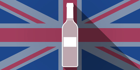 United Kingdom flag icon with a bottle