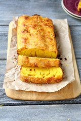 Slices of lemon cake