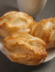 Bread Roll with cottage cheese filling and coffe