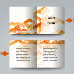 Brochure template with abstract background.