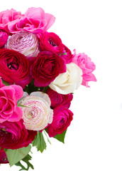 bunch of pink ranunculus flowers