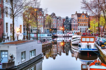 Foto op Aluminium Overzicht van Amsterdam © andreykr