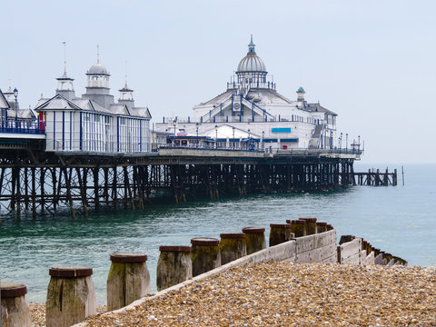 Eastbourne's pier in early morning, East Sussex, England.