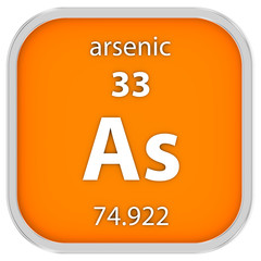Fototapeta premium Arsenic material sign