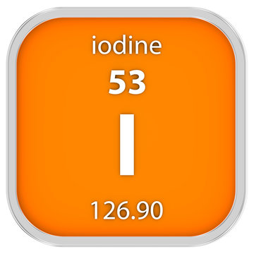 Iodine material sign