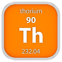 Thorium material sign