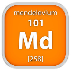 Mendelevium material sign