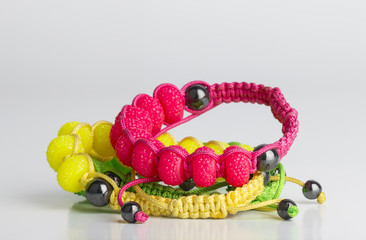 Homemade bead jewelry - Stock Image.