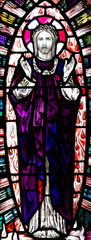 Fototapeta premium Jesus Christ, risen, with stigmata (stained glass window)
