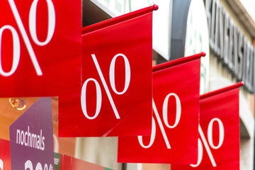 Einzelhandel, Preissenkung in Prozenten