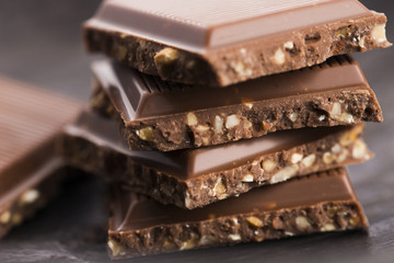 Chocolate with hazelnuts