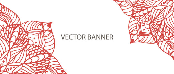 Flower mandala banner