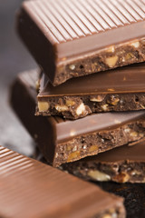 Chocolate with hazelnuts