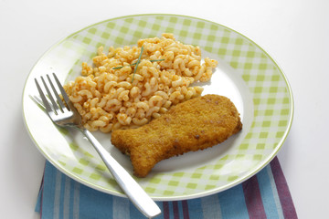 coquillettes et poisson pané 25052015