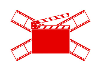 Cinema vector icon on white background