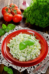 Cabbage salad with cucumber