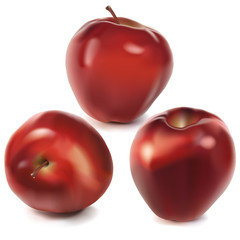 red apples with mesh gradient