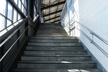 Stairs in metro of city Hamburg, Germany