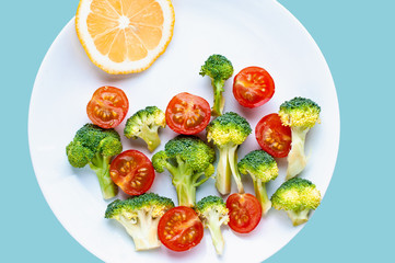 Vegetables on the plate