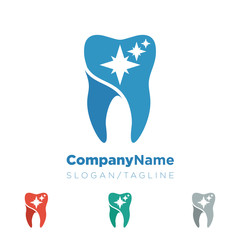 Dentist Dental Tooth vector logo icon