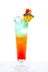 Tropical multicolor cocktail
