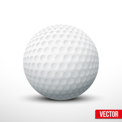 Golf ball isolated on white with clipping path
