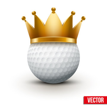Golf ball with royal crown