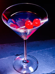 Cherry cocktail  on black background 58.