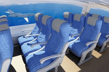 Interior passenger aircraft.