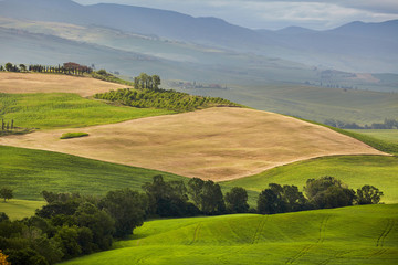 Scenic summer Tuscany landscape , Italy