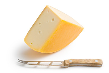 edam cheese and knife