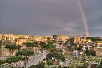 Rome Rainbow Colosseum -2