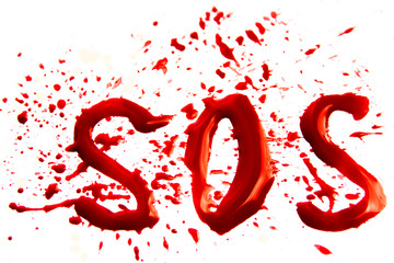 Bloody word SOS