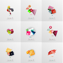 Set of paper graphic layouts