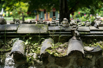 Traditional temple wall