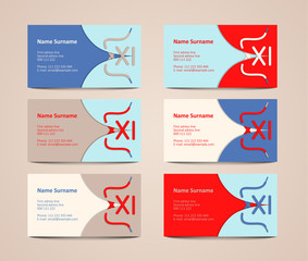 collection of visiting cards, illustration
