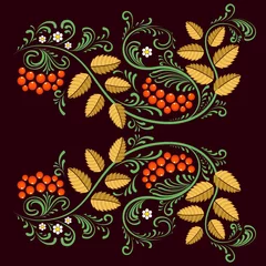 Foto op Canvas Russian folk pattern painting. Vector. © ImHope