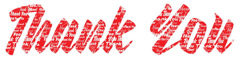 Thank you - written words 