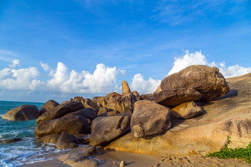 Landscape rocks beach Samui Island