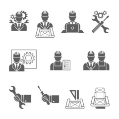 Engineer  icons set