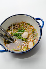 Spicy Tom Yum Noodle, a Thai Food