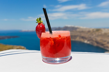 Glass  strawberry cocktail