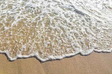 Soft wave of sea on sand beach