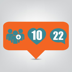 Icon label designation number  vector illustration