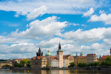 Naklejka premium View of Vltava river in Prague