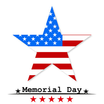 Star Flag USA Memorial Day vector illustration