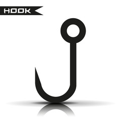 Fish hook icon vector illustration