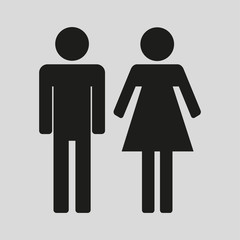 Man Woman icon vector illustration with grey background
