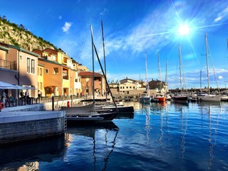 Awesome day in Porto Piccolo harbor - Trieste Italy - obrazy, fototapety, plakaty