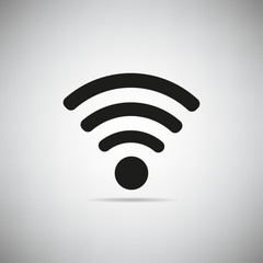 Wifi icon on grey background vector illustration